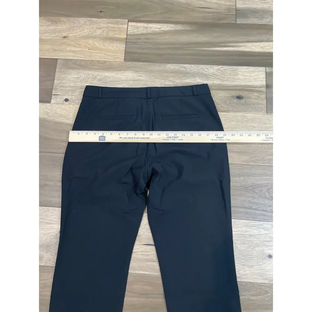 Banana Republic Ryan Pants Size 6S Black Wool Blend Mid Rise Tailored Ankle